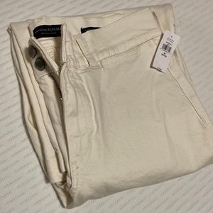 Banana Republic Ivory High Rise Leg Crop Jeans size 28 Petite new with tags